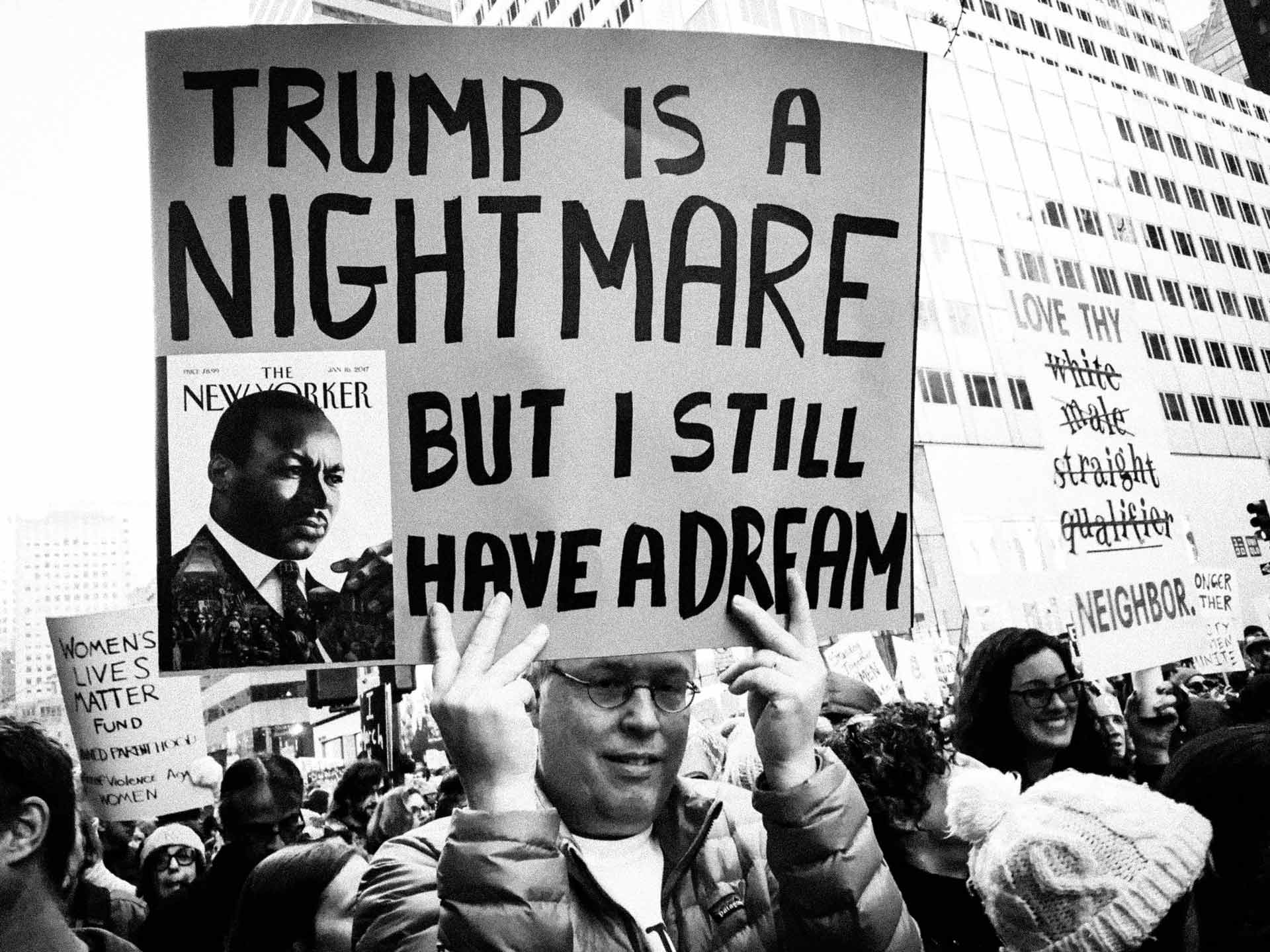 Trump-Is-A-Nightmare Photograph by Delia Battin. Trump is a nightmare but I still have a dream.