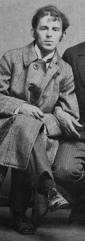 Osip Mandelstam, Russian writer, 1914. Deatil. Photo by Karl Bulla. Public Domain.