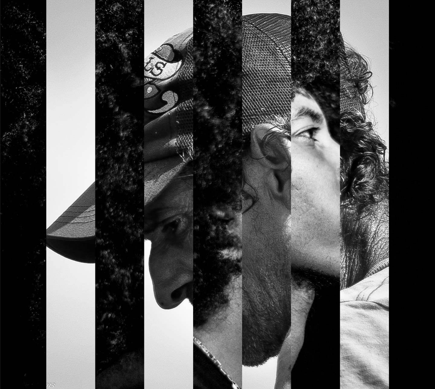 black-and-white Photo by Neil Moralee and Gift Habeshaw (Collage)