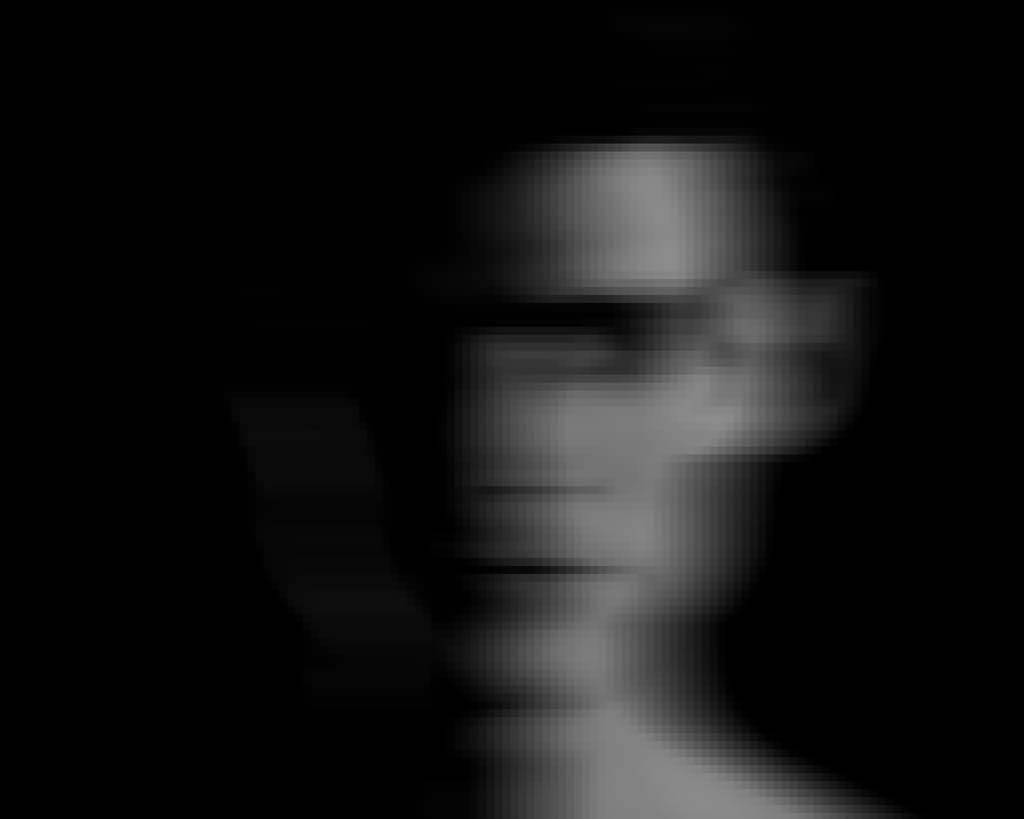 Man portrait in black and white diffuse image