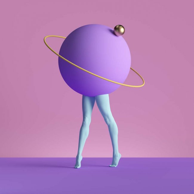 purple-ball-with-blue-legs Artwork by NeoLeo/Shutterstock.com