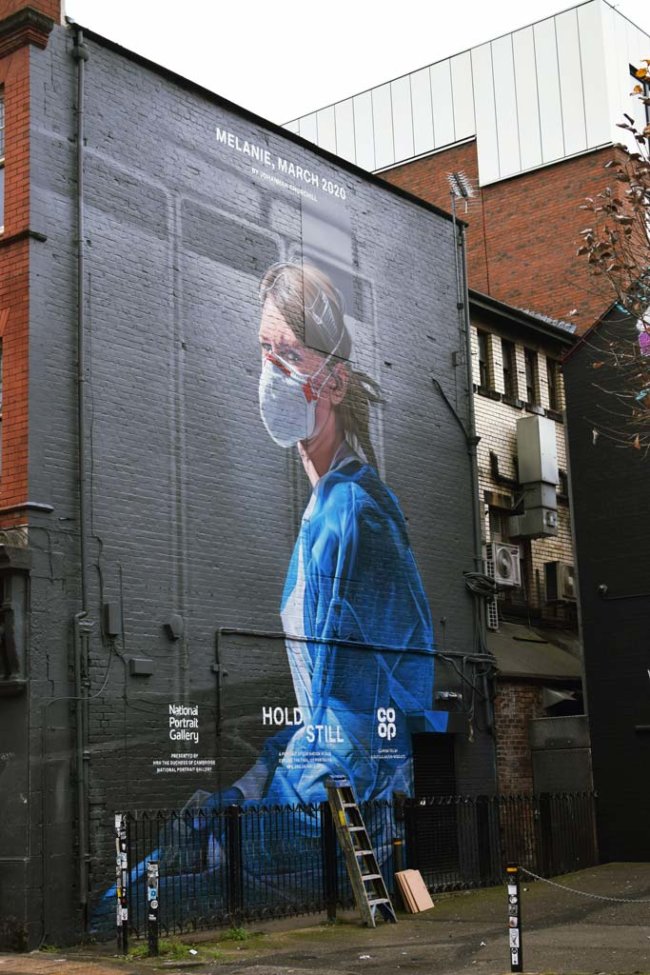 Photo by Matthew Waring. Northern Quarter, Manchester, UK. Mural for the NHS.